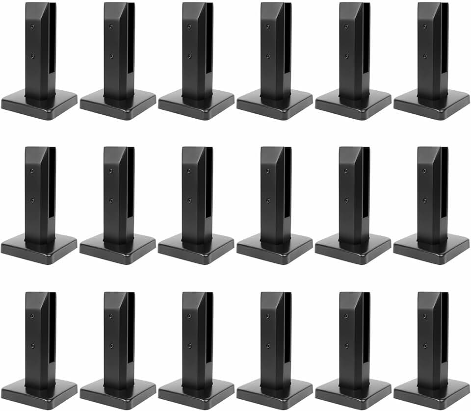 Glass Railing Clip 304 Stainless Steel, Glass Railing Spigot for Glass Thickness 3/10