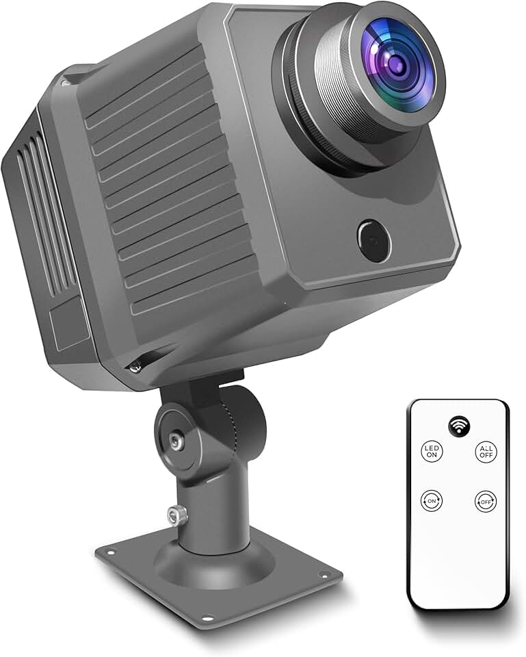 150W Logo GOBO Projector for Business, Rotational Super Bright Projection with Remote Control and Glass Lens, Triple Cooling System, IP65 Waterproof for Safe Indoor and Outdoor Use