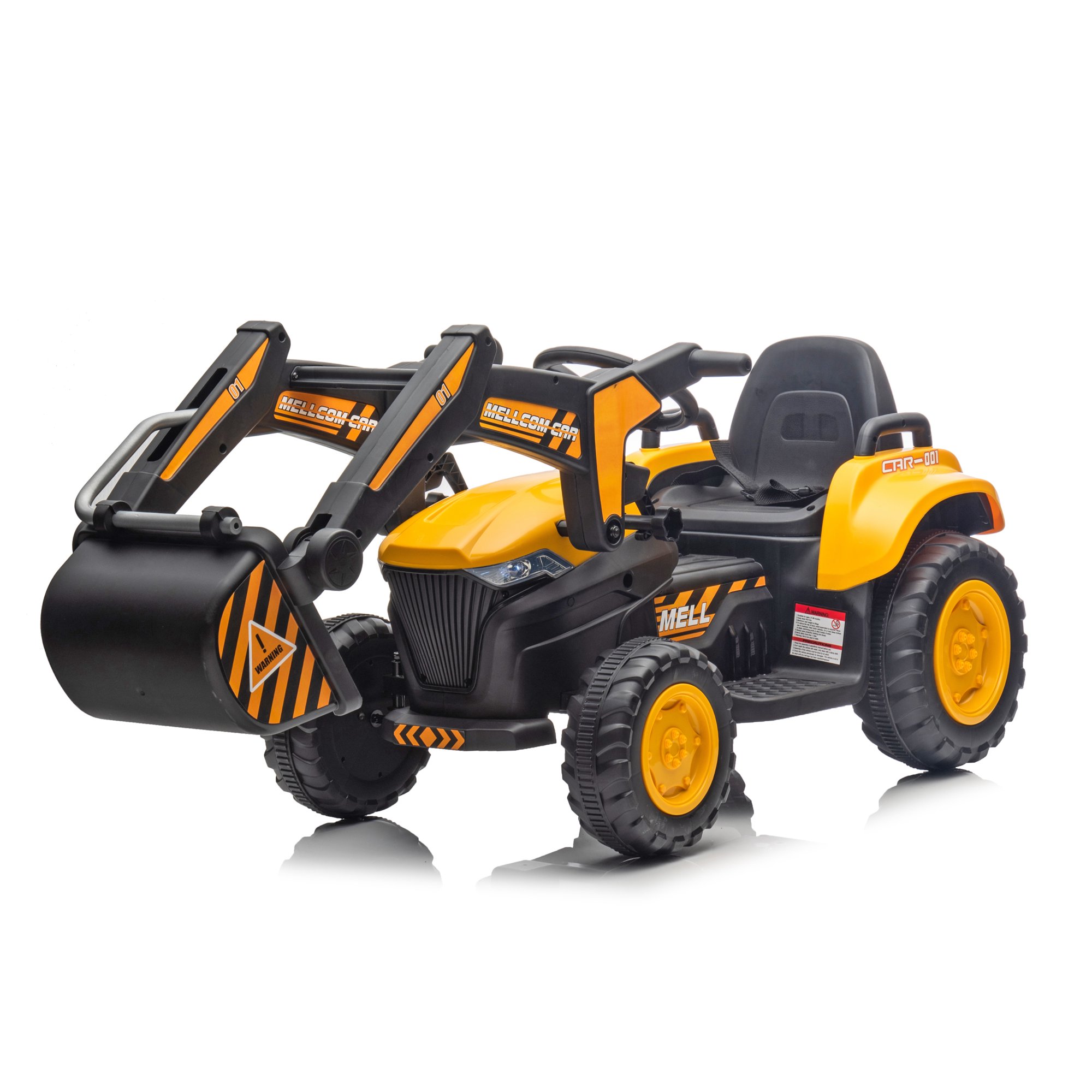 Blazin' Wheels 12V Battery Operated Powerful Digger Rideon - Yellow, Ages 3 Years and up. 3.1 Max Speed