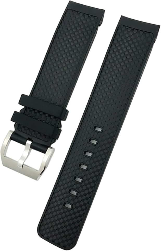 KLVN 22mm Rubber Silicone Watch Band Fit for IWC Aquatimer AUTOMATIC IW329001 / 002 Black Waterproof Strap Quick Release Watchbands