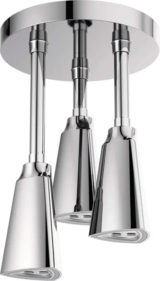 DELTA FAUCET 57140-25-L H2Okinetic Pendant Raincan LED Light Shower Head, 2.5 GPM Water Flow, Chrome