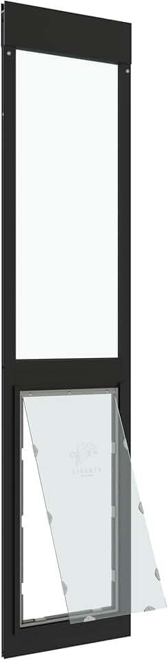 Liberty Pet Door for Sliding Glass Door | Aluminum Frame with Closing Cover | for Home & Rentals | Clear Glass | Black, XXL Flap, 78.5