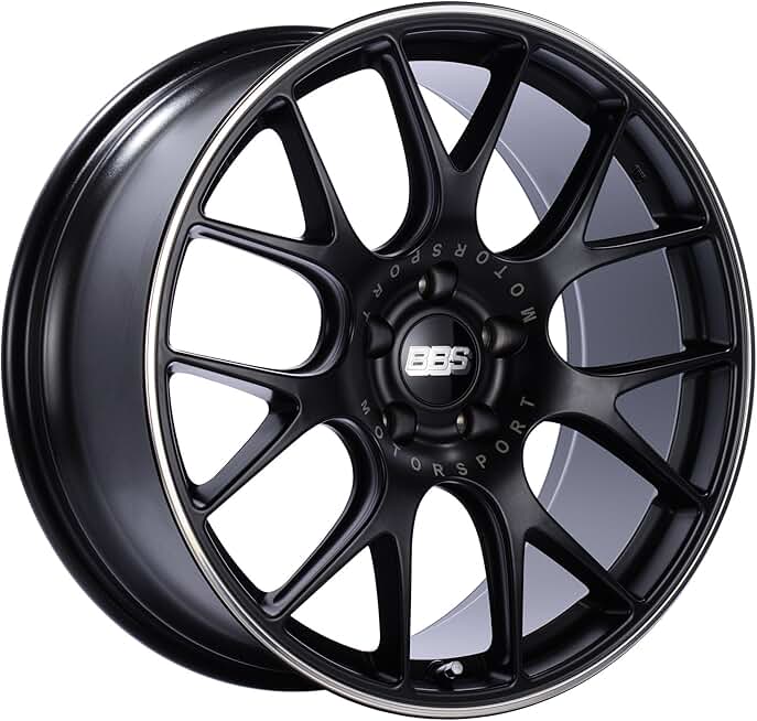 BBS CH-R Silver Wheel with Painted Finish and Polished Stainless Steel Rim (20 x 8.5 inches /5 x 112 mm, 40 mm Offset)