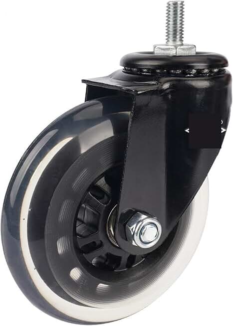 5 Pcs/Lot Caster Electrophoretic 4-inch Screw Roller Skateboard Car Twist Wheel Mute Universal