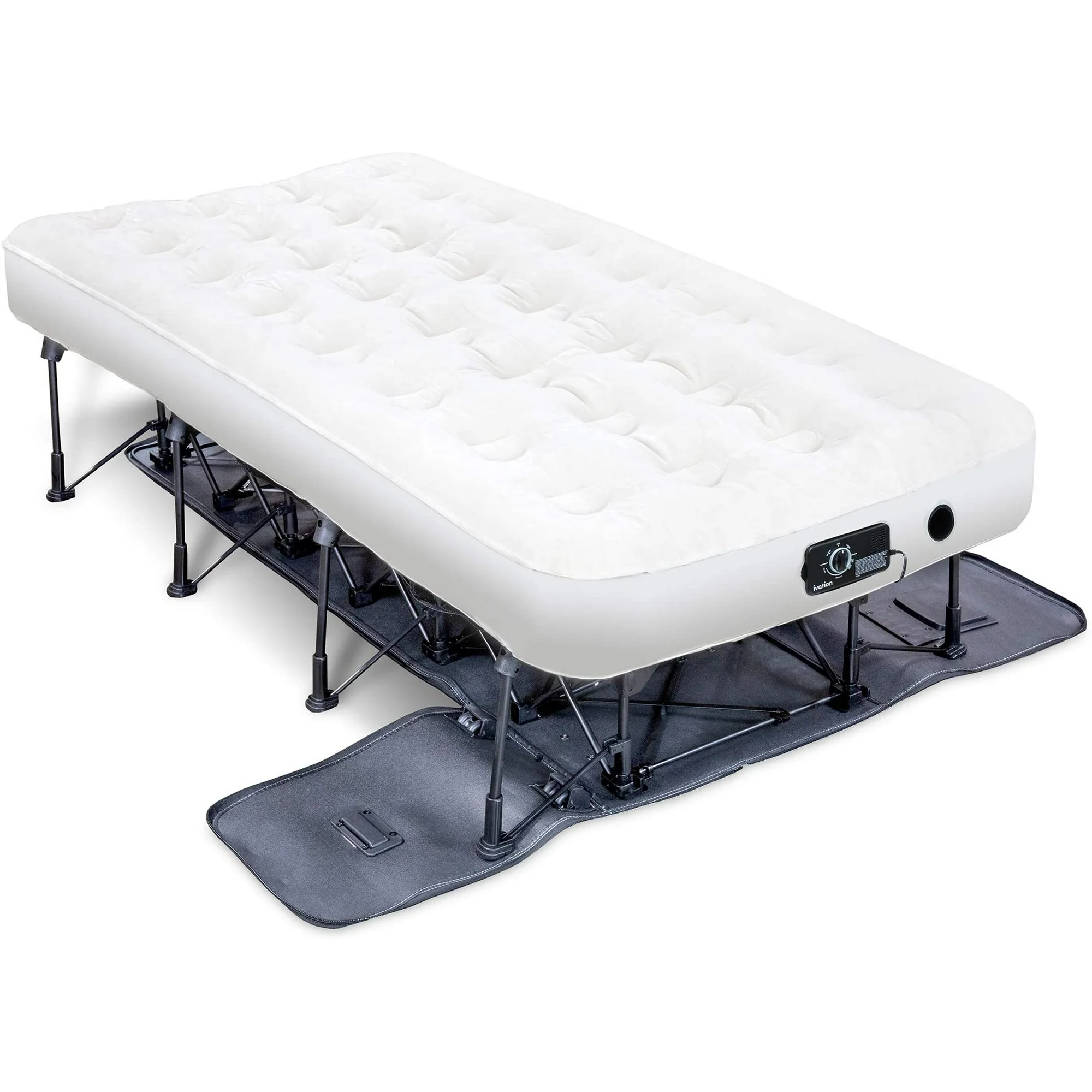 Ivation EZ-Bed Self Inflating Air Mattress, Full Size Air Mattress with Built In Pump & Case
