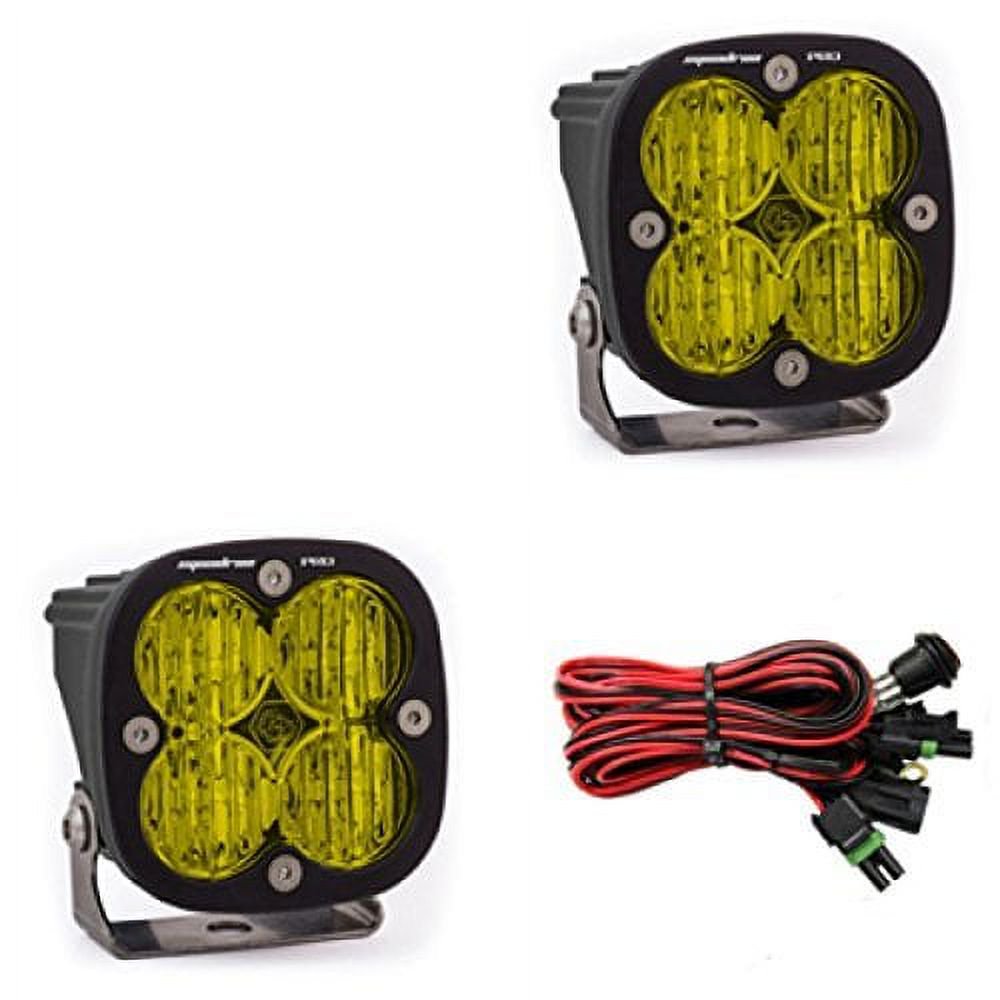 Baja Designs Squadron PRO Pair UTV LED Light Wide Cornering Amber Pattern