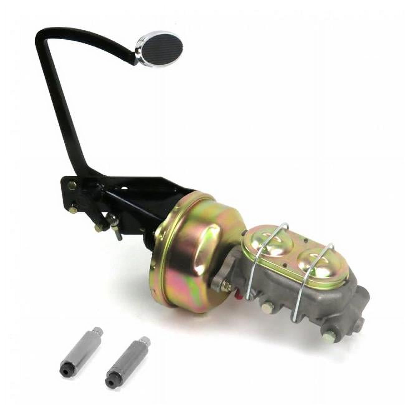 Helix Suspension Brakes & Steering  8 in. Single OEM X Disc & Disc Brake Pedal Kit with Small Oval Chrome Pad for 1935-1940 Ford