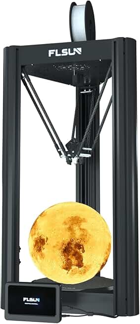 FLSUN V400 3D Printer Fast 600mm/s Max Speed 20000+ mm/s² Delta 3D Printer V400 with Pre-Installed Klipper Firmware,300℃ Nozzle, Direct Drive Extruder,PEI Bed,Printing Size Φ300x410mm (V400)