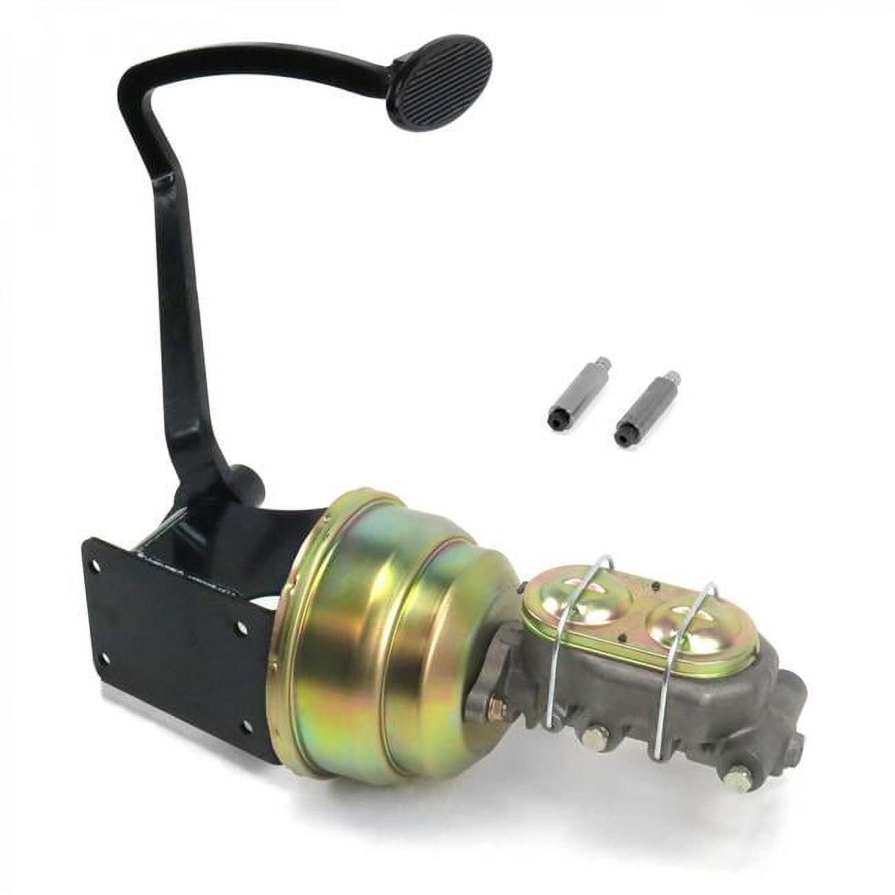 Helix Suspension Brakes & Steering  40-48 Chevy 7 in. Dual Brake Pedal Kit Disc & Drum Small Oval Black Pad