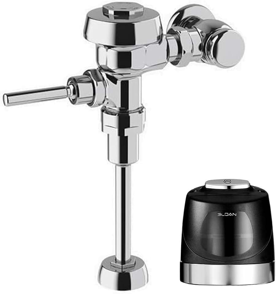 Sloan Royal 186 Urinal Flushometer, 3912697 & Sloan G2 RESS-U Retrofit, 3325403 Bundle - Fixture Connection Top Spud, 0.5 GPF Manual Flush Valve, Exposed Top Mount Sensor, 6 Year Battery Life