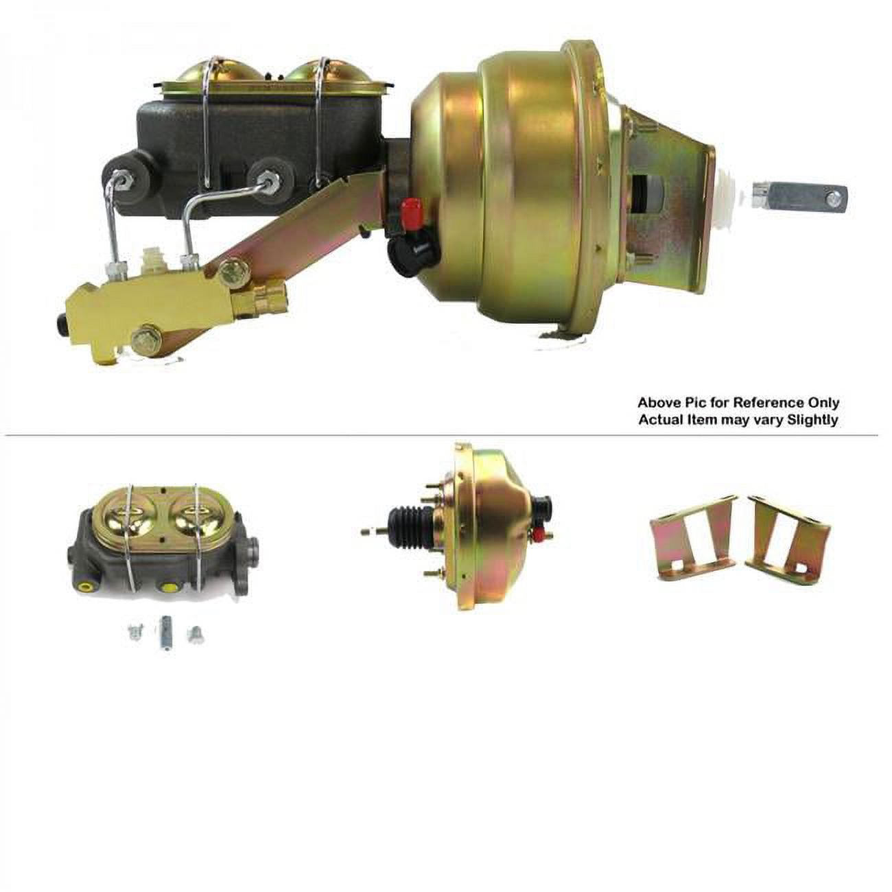 Helix Suspension Brakes & Steering 334690 1955-1957 Chevy Bel Air Firewall Mount Power 8 in. Single Brake Booster Kit Disc & Drum