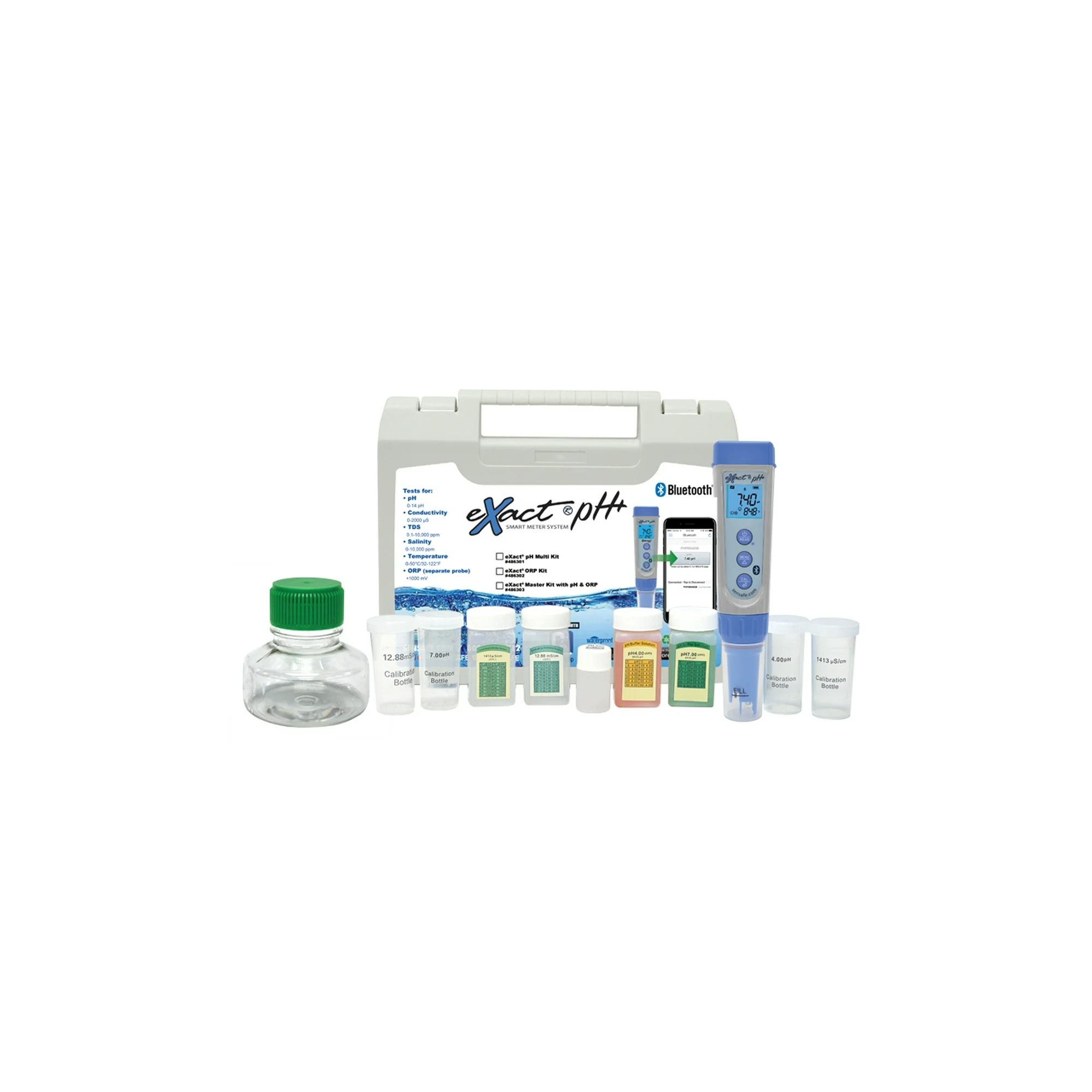 Industrial Test Systems 486301 Exact Ph+ Multi Meter Test Kit pH, TDS, Salt, Temp