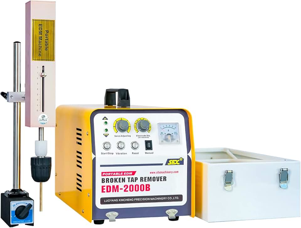 US Stock EDM-2000B 2000W Broken Tap Removal Portable Metal Disintegrator Spark Eroding for M2-M30 Broken Taps,Drill,Tap Burner Remover Machine