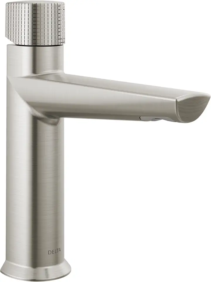 Delta Faucet Galeon Single Hole Bathroom Faucet, Brushed Nickel, Diamond Seal Technology, Lumicoat Stainless 573-SS-PR-MPU-DST