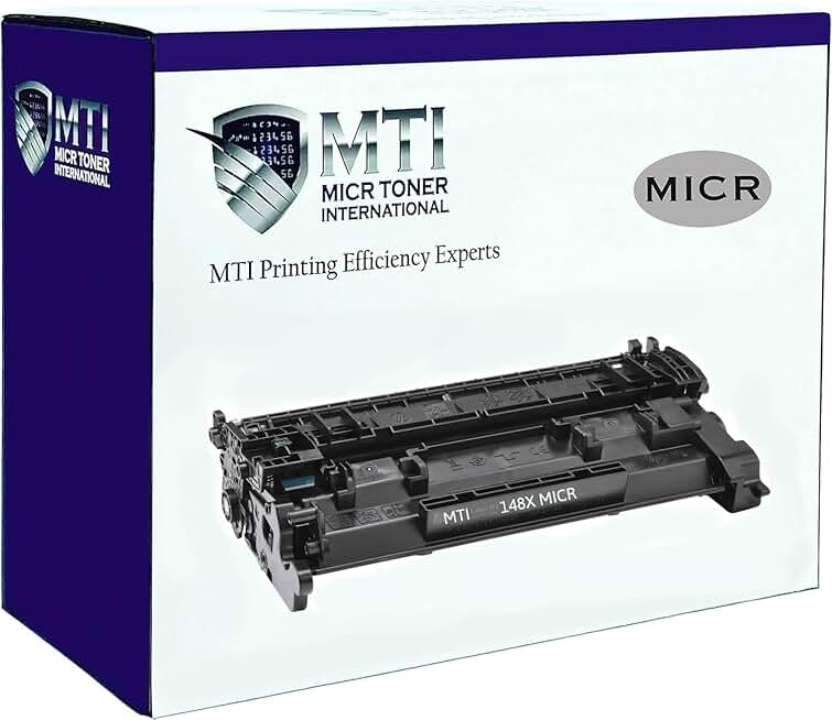 MTI 148X MICR Toner Compatible Replacement for HP W1480X Magnetic Check Printing High Yield Ink Cartridge for Laser jet Pro 4001 4001n 4001dn 4001dw with Limited Function Chip | 148A W1480A