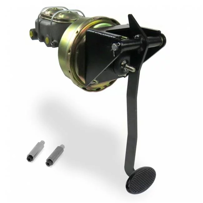 Helix Suspension  Universal FW 9 in. Single Brake Pedal kit with Drum & Drum Small Oval Black Pad