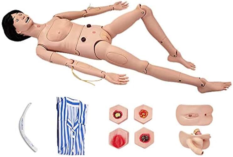 Demonstration Human Mannequin, Life Size Patient Care Manikin for Nursing Medical Training Teaching & Education Medical Supplies