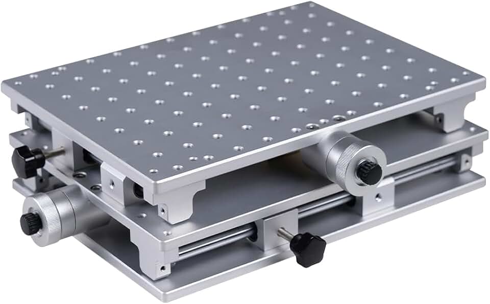 2-Axis Workbench 2D Axis Work Table US Stock XY Table 2-Axis Moving Table Workbench with Polished Lifting Platform for Laser Engraver Machine