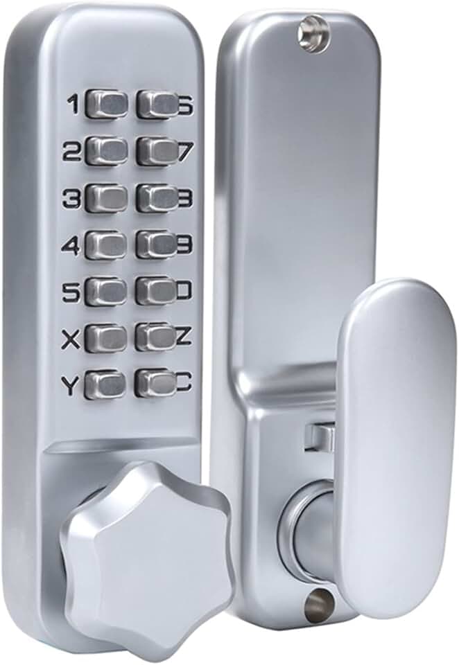 Security Door Lock Mechanical Password Door Lock Safe Home Gate Lock Door Hardware Indoor Outdoor Lock Keyless 1Pcs