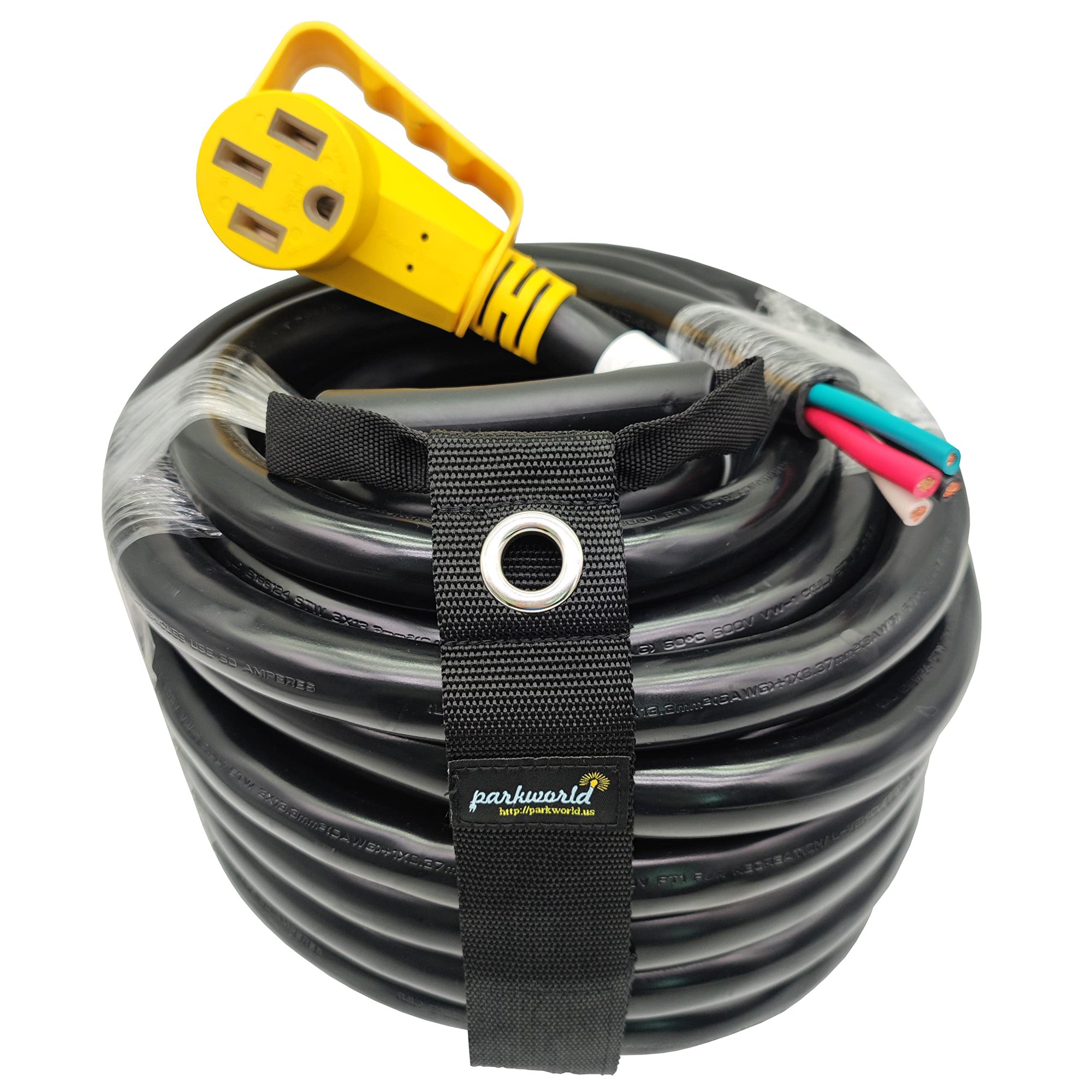 Parkworld 66464 RV / EV Replacement Power Cord NEMA 14-50 Receptacle 50A Female, 14-50R (50FT)