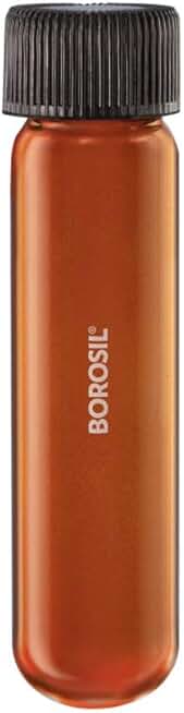 Borosil® Reusable Heavy Duty Amber Light-Blocking Culture Tubes with PTFE Lined PP Screw Caps and Round Bottoms, 10mL (16 x 125mm), 100/CS