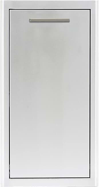 Blaze 13-Inch Narrow Roll-Out Stainless Steel Trash Bin - BLZ-TRNW-DRW-H