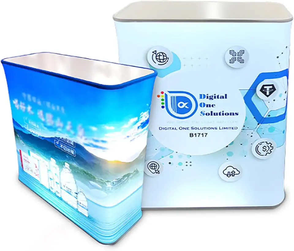 Square Folding LED Outdoor Advertising Projecting Light Box, Illuminated LED Projecting Sign, Lifting Advertising Promotion Display Stand