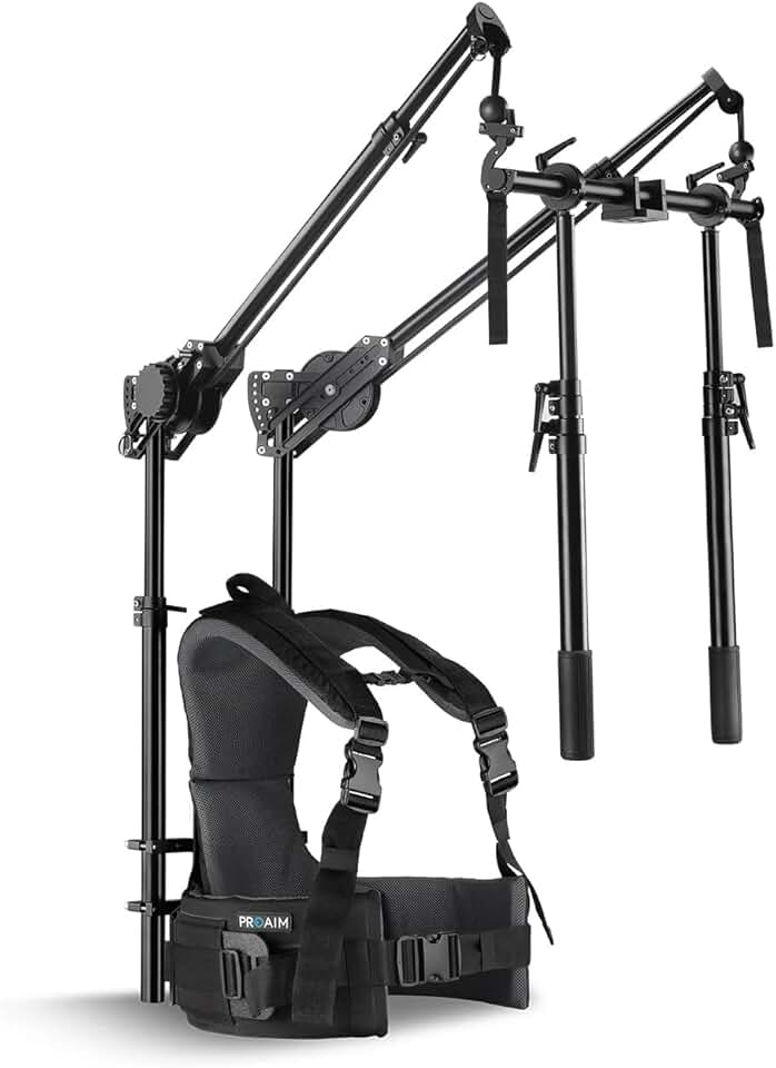 PROAIM Hawk Pro Body Support System for Camera Gimbals. Includes Custom Fit Harness, Telescopic Back Rig Extension & Arms. Payload Range: 1-20kg / 2.2-44lb (ST-PHWK-01)