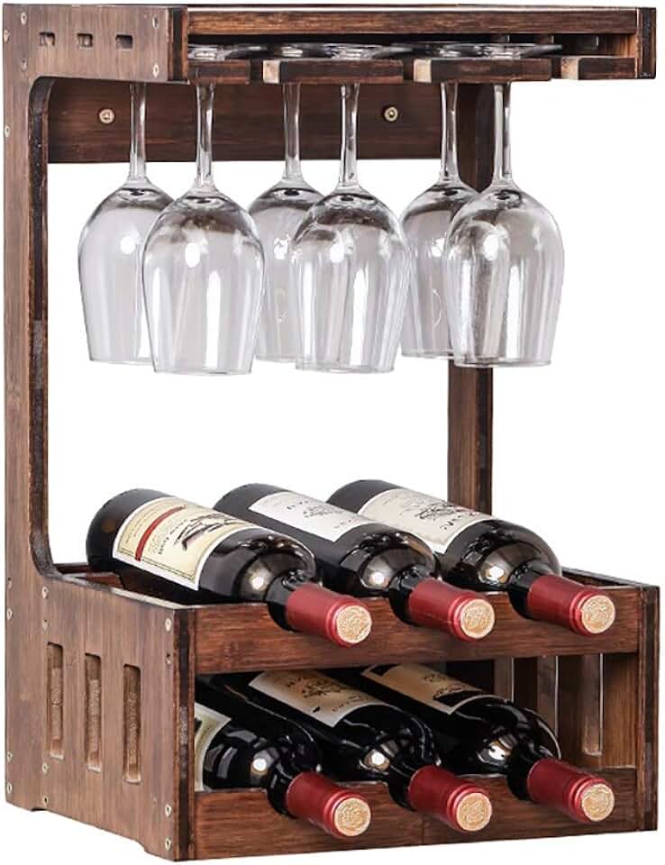 Wine Racks Metal Wine Rack Creative Wine Rack Solid Wood Cup Holder Shelf Goblet Holder Cup Holder Glassware Rack Plug-in Wine Rack