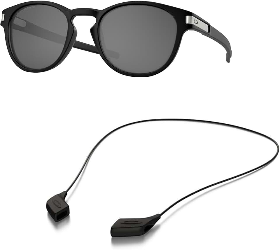 Oakley OO9349 Sunglasses Bundle: OO 9349 934928 Latch/A and Medium Black leash Accessory kit