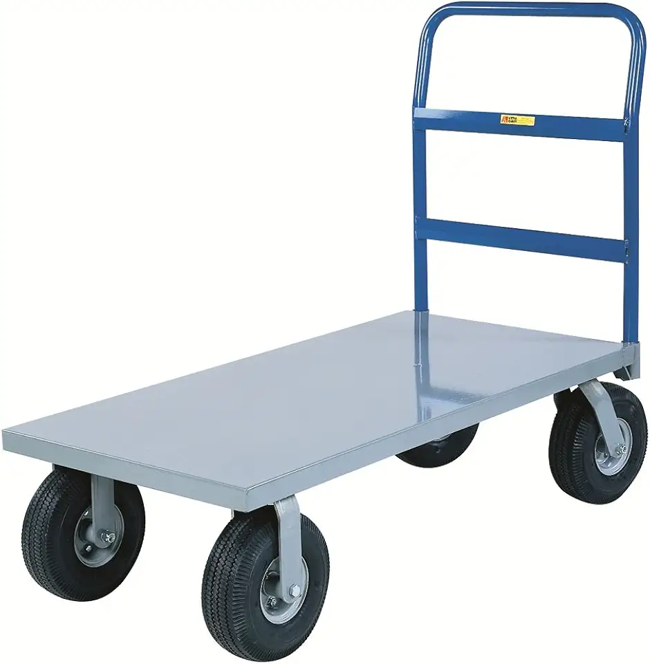Little Giant NBB-3048-10P Steel Deck Cushion-Load Platform Truck with 10