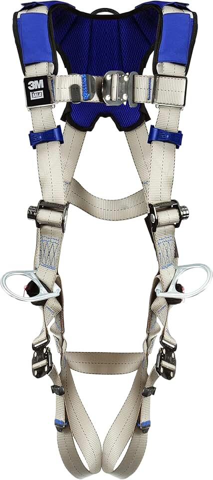 3M DBI-SalaExoFit X100 Comfort Vest Positioning Safety Harness Fall Protection, OSHA, ANSI, Back and Hip D-Rings, Quick Connect Chest and Leg Buckles, 1401031, Medium