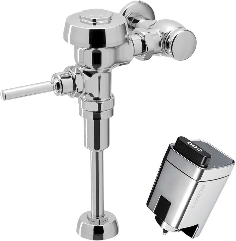 Sloan Royal 186 Urinal Flushometer, 3912633 & Sloan EBV-500-A Retrofit, 3325500 Bundle - Fixture Connection Top Spud, 0.125 GPF Manual Flush Valve, Exposed Side Mount Sensor, 72 Hour Sentinel Flush