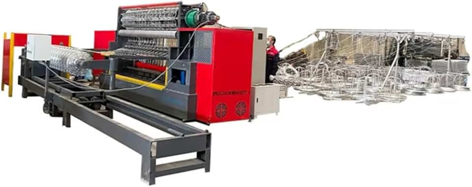 Steel Wire Mesh Welding Machine Automatic Chain Link Fence Manual Knitting Roll Welded Wire Mesh Net Making Machine for Highway Fences Slope Fixed Residential Safety Protection