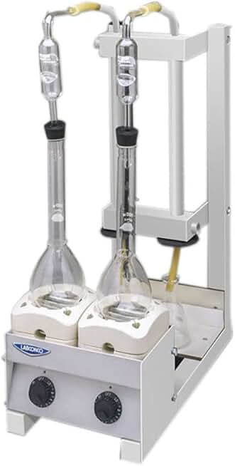 2128501 Two-Place Kjeldahl Distillation Apparatus, 115V, 50/60Hz