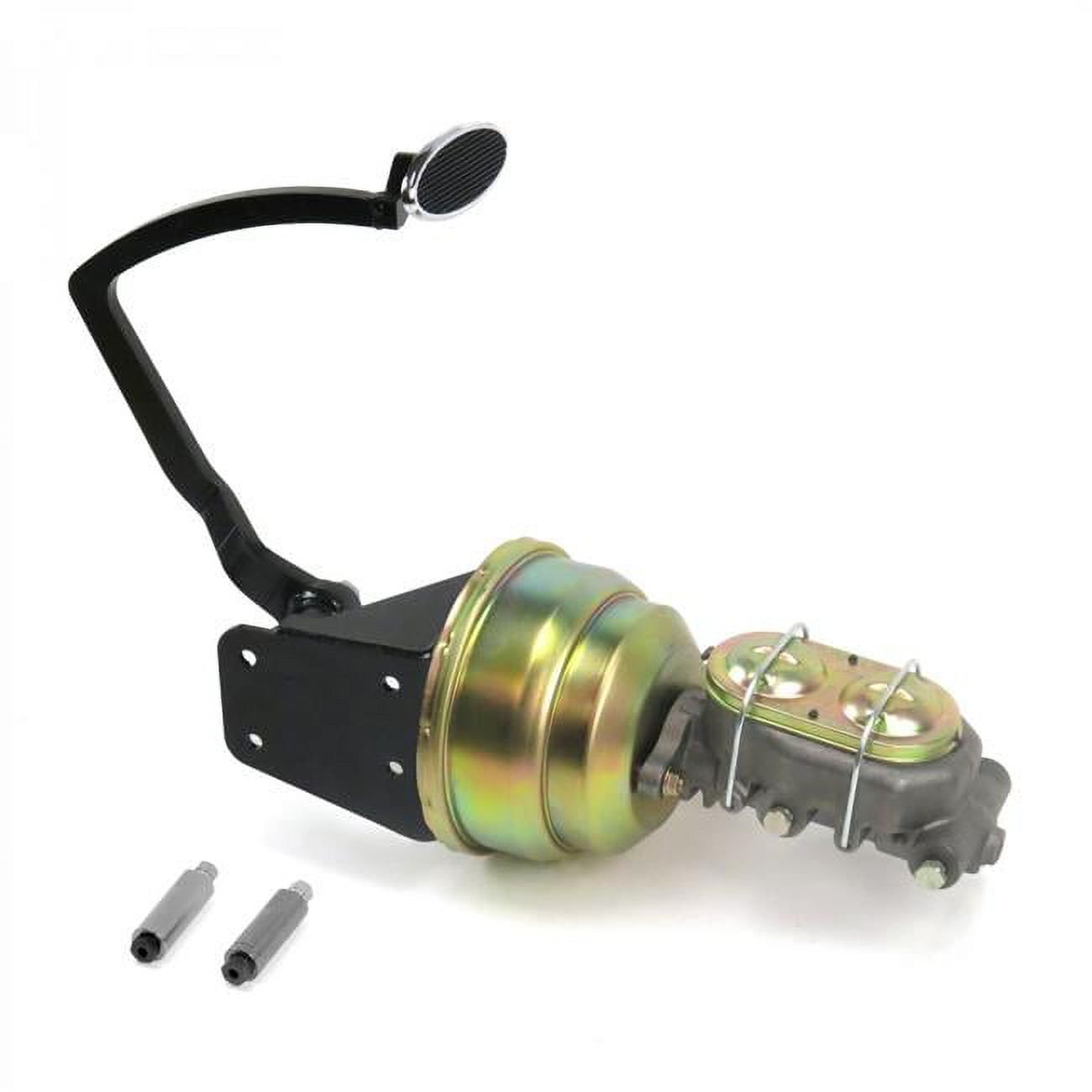 Helix Suspension Brakes & Steering  32 Ford 8 in. Single Brake Pedal Kit Drum & Drum Small Oval Chrome Pad