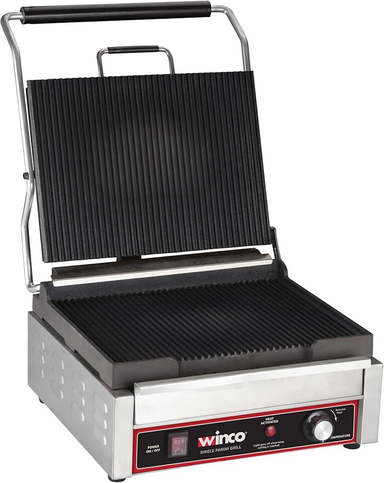 Winco Single Commercial-Grade Panini Grill Press