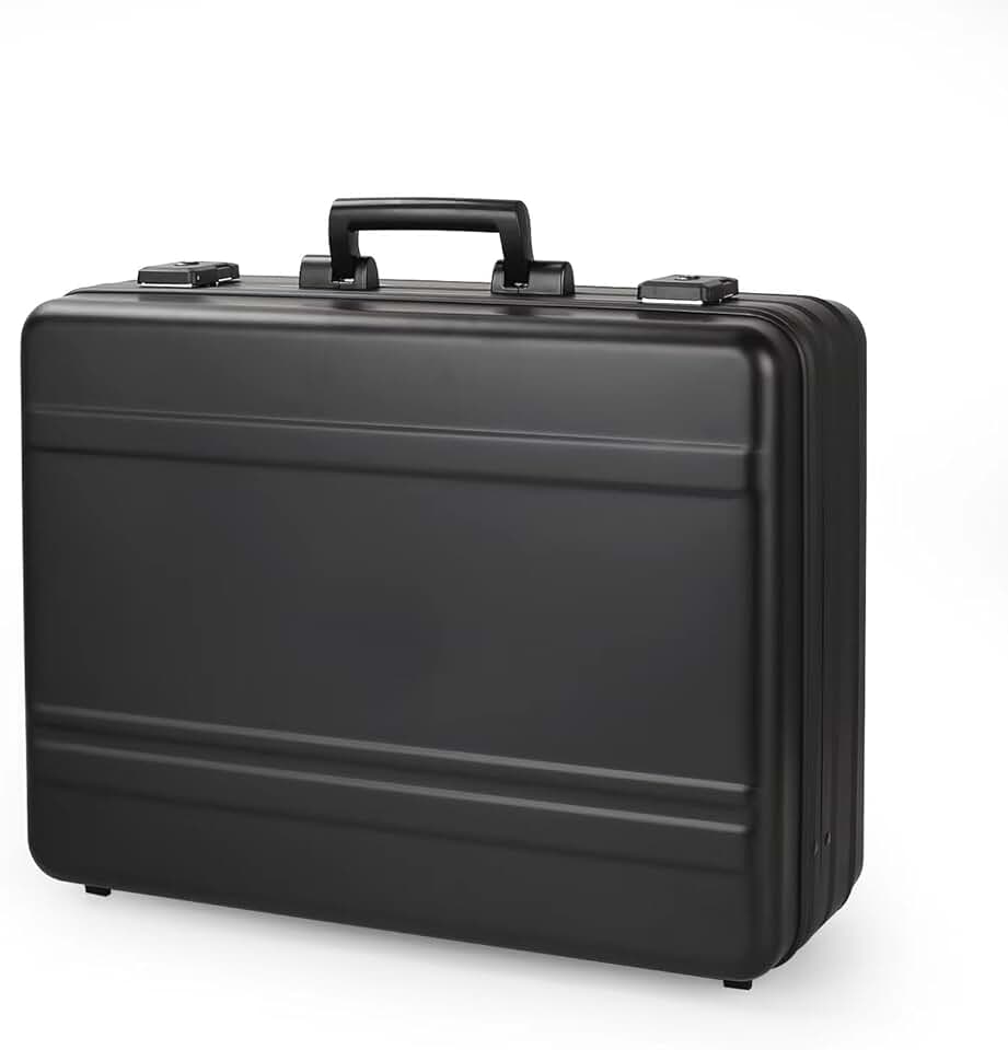 Aluminum Briefcase Metal Toolkit Box Family Medical Case Cash Suitcase