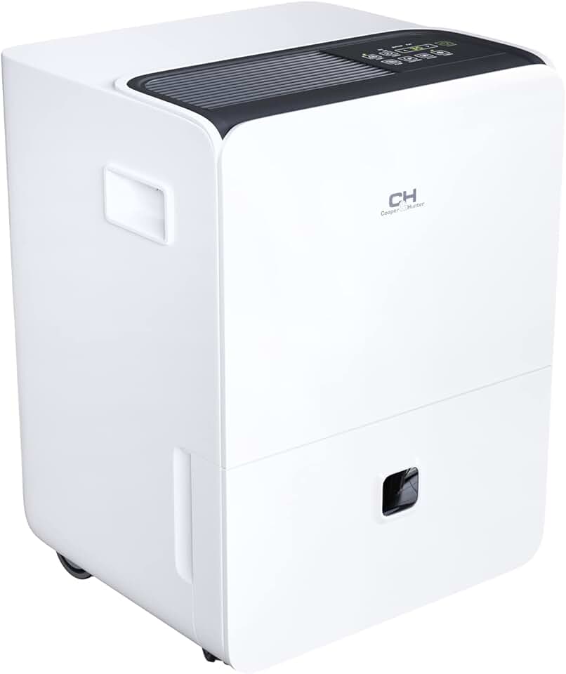 Cooper & Hunter 60 Pint Dehumidifier with Drain Pump up to 5,000 Square Foot Coverage Dehumidifier for Large Room or Basements 10L Water Tank with Drain Hose