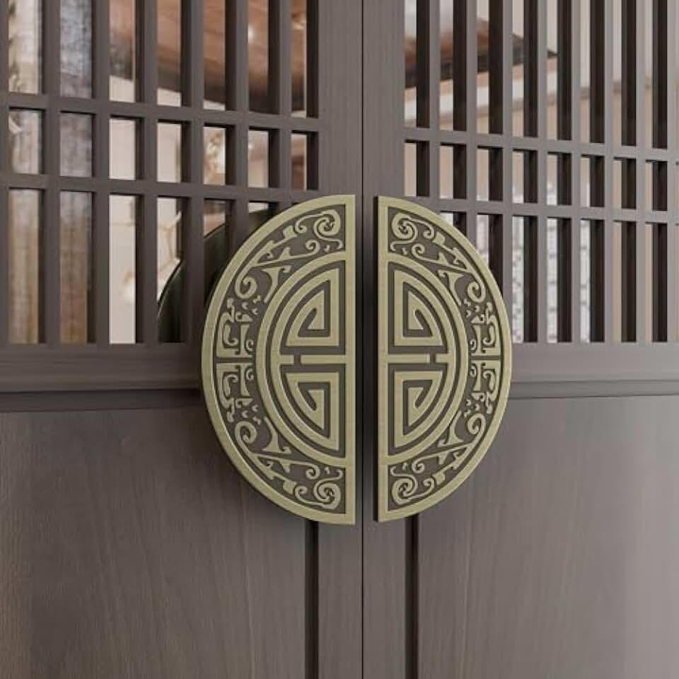 Green Double Sided Entrance Door Handle for Glass/Wooden Doors, Interior and Exterior Door Hardware, Push Pull Design, 30 x 20 cm