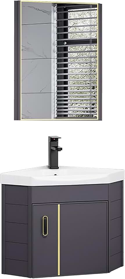 OOCCO Free standing Wash Basin sinks, laundry sink with cabinet, Bathroom Vanity and Sink Combo, Compact White Ceramic Pedestal Sink, for Garage, Restaurant, Kitchen, Laundry Room(38 * 38CM)