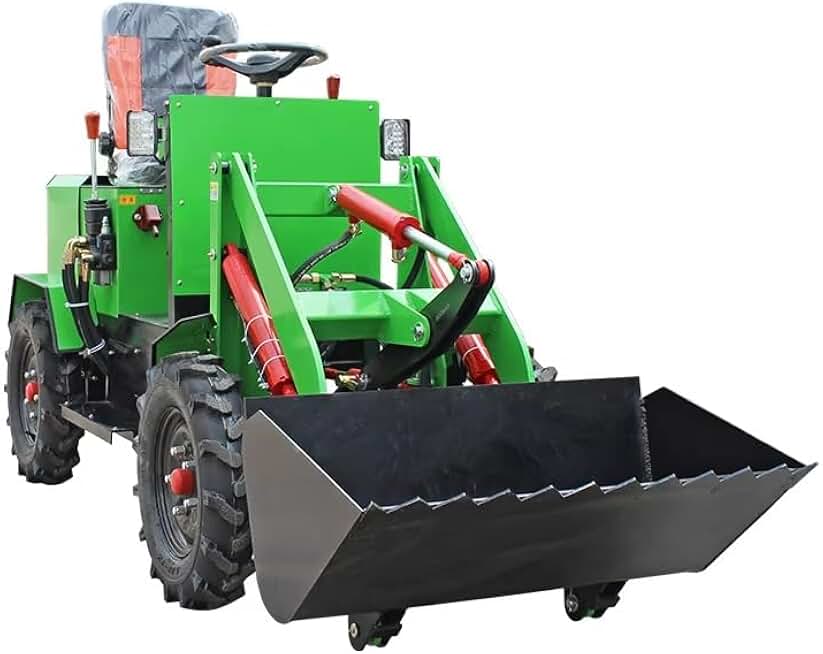 Mini Loader for Landscaping, Compact Utility Tractor, Diesel Mini Loader with Backhoe, Heavy-Duty Crawler Loader
