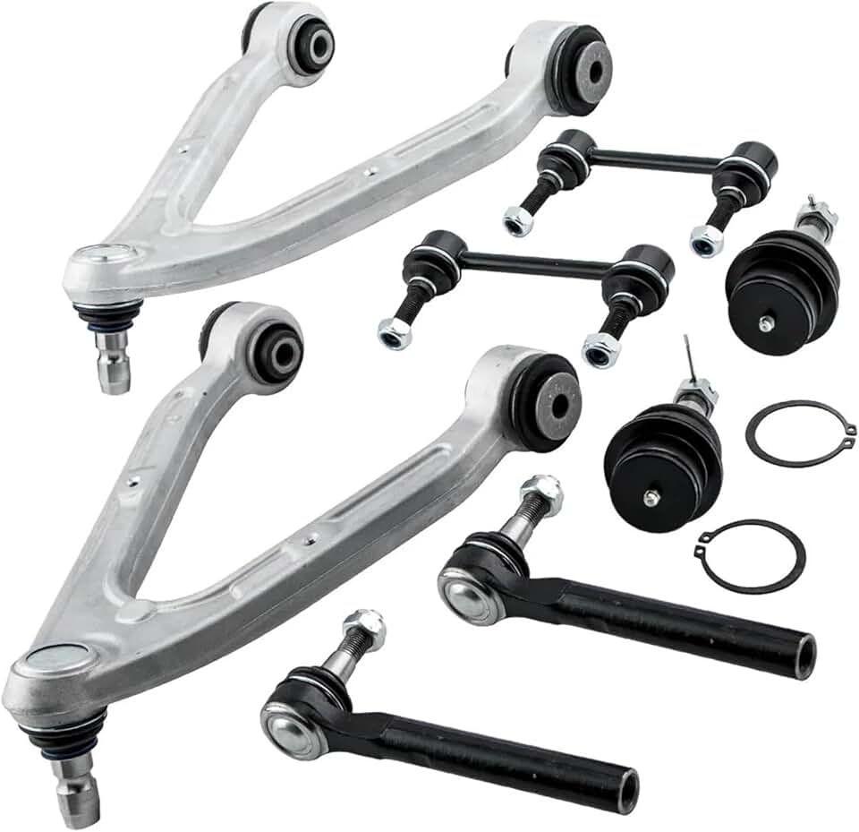 Front L/R Control Arm Ball Joint Sway Bar Link Tie Rod Steering Suspension Kit Compatible with Hummer H3 2006 2007 2008 2009 2010