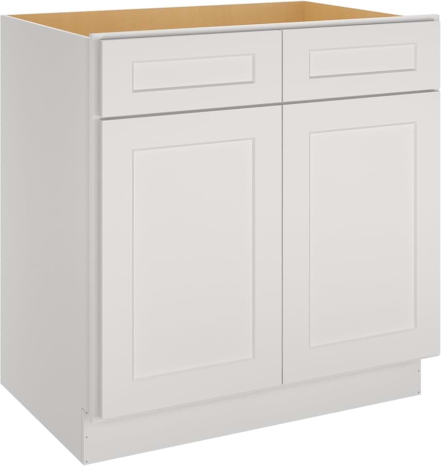 LOVMOR Kitchen Sink Base Cabinet, Unassembled Cabinet, Single Sink Storage Unit, Large Capacity, 24