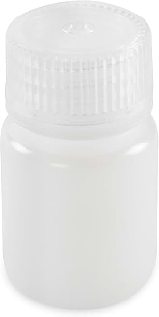 Globe Scientific, Diamond Essentials Bottle, Wide Mouth, Round, HDPE with PP Closure, 30mL, Bulk Packed with Bottles and Caps Bagged Separately, 1000/Case, 7510030BKS