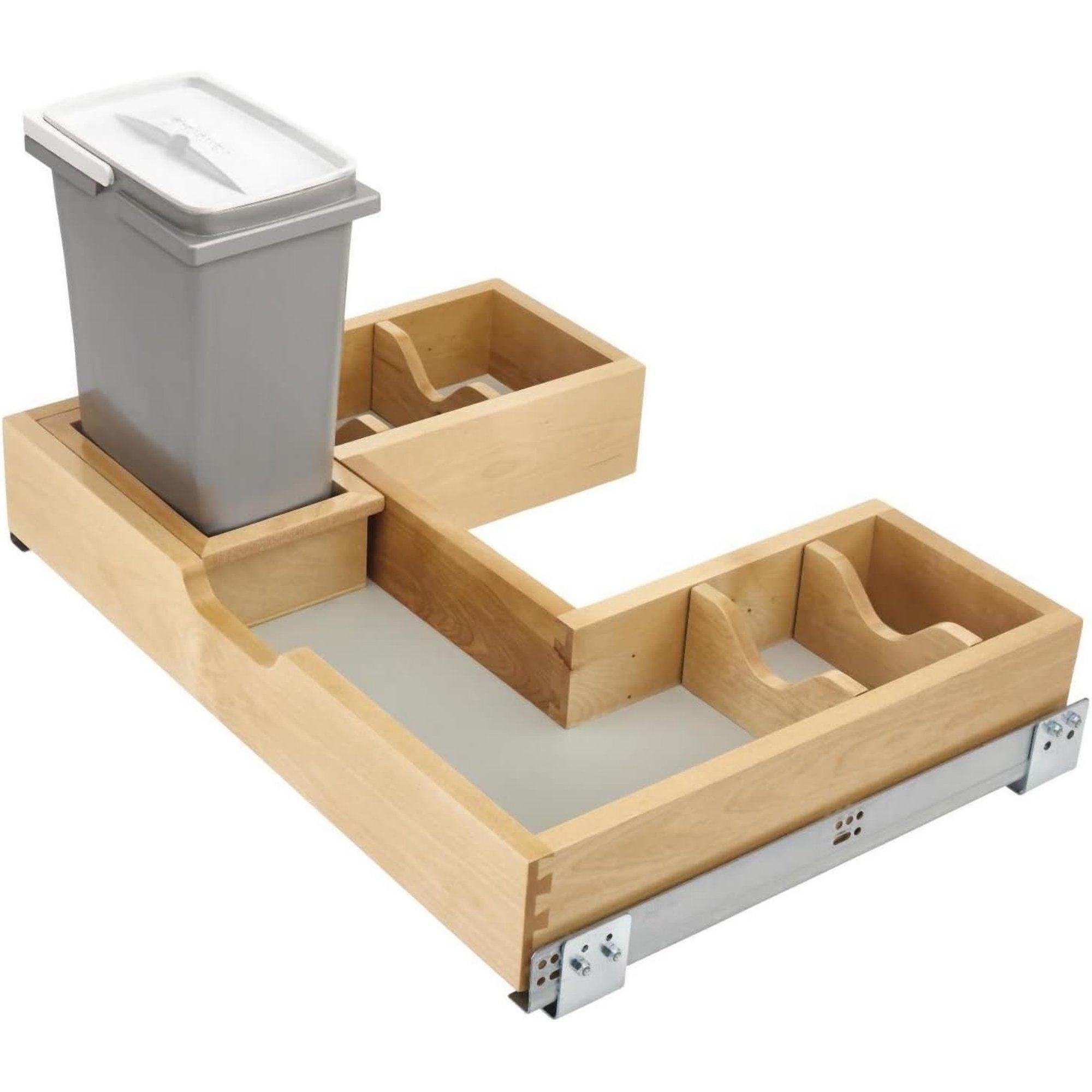 Innovative 30 Inch Vanity U-Shaped Undersink Base Cabinet Pullout Organizer Dina 48630VSBSCBM1 Full Extension Soft-Close Slides