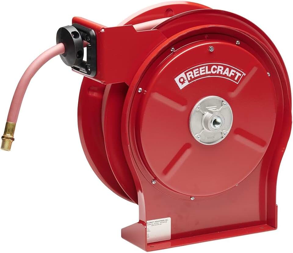 Reelcraft A5850 OLP 1/2-Inch by 50-Feet Spring Driven Hose Reel for Air/Water