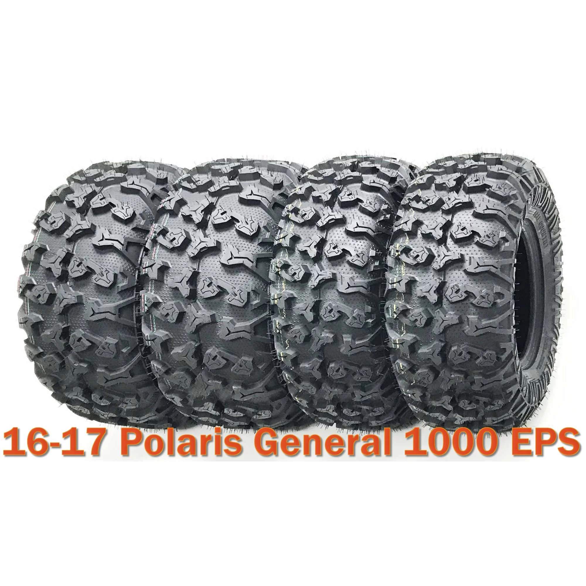 16-17 Polaris General 1000 EPS Full Tire Set 27x9R14 & 27x11R14 Radial 8PR