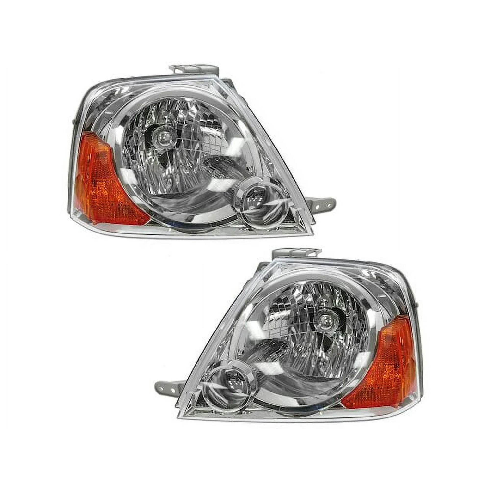 Headlight Assembly - Set of 2 - Compatible with 2004 - 2006 Suzuki XL-7 2005