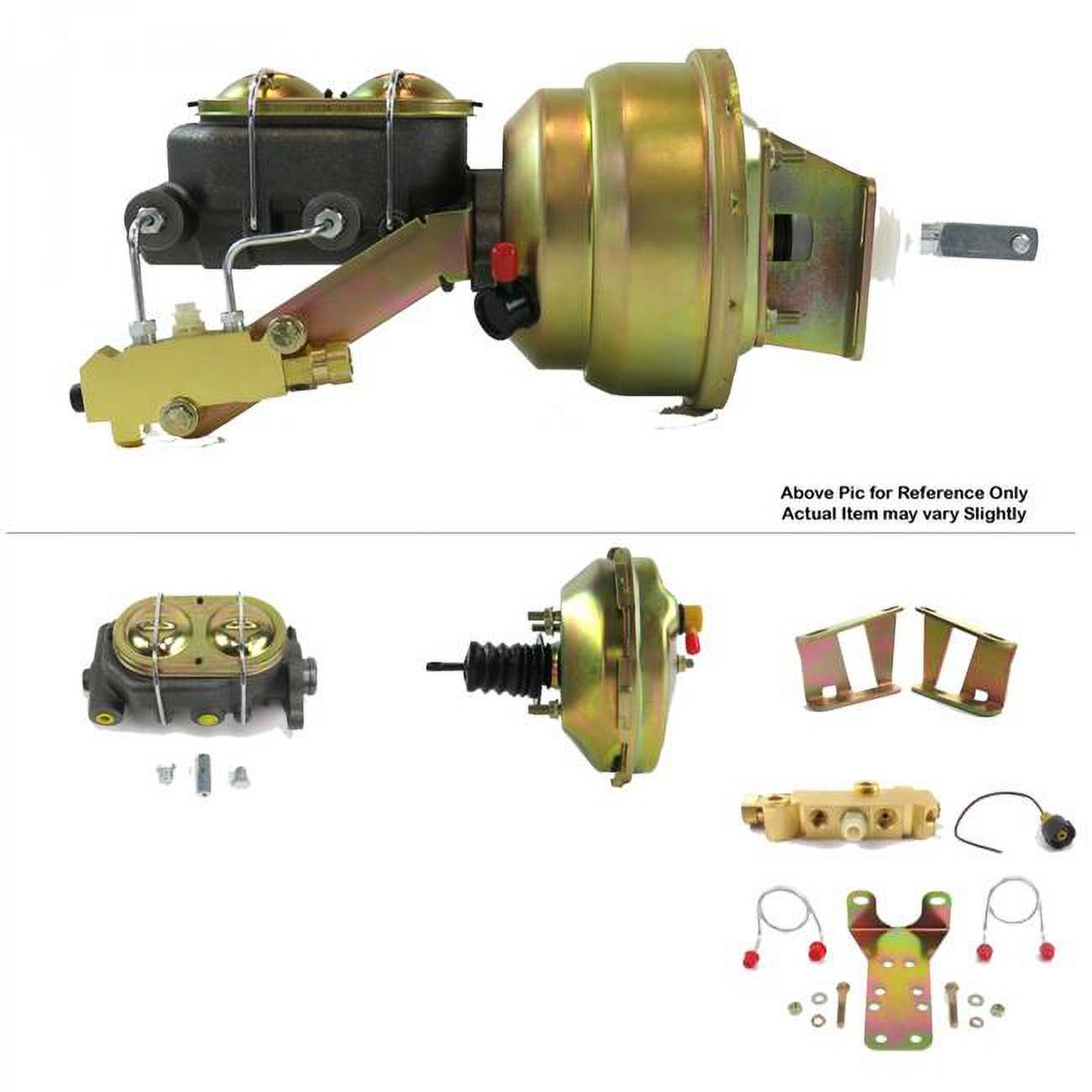Helix Suspension Brakes & Steering  1958-1964 Chevy Bel Air Firewall Mount Power 9 in. Single Brake Booster Kit BM Disc & Drum